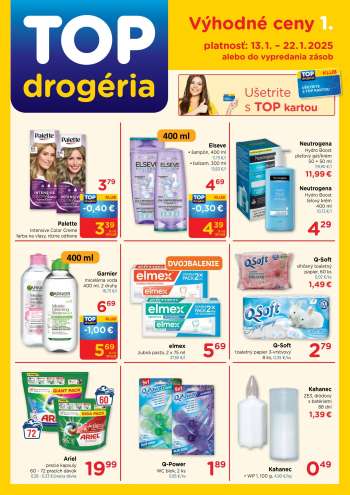 Leták TOP drogéria - 13.1.2025 - 22.1.2025.