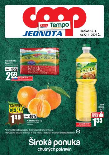 Leták COOP Jednota - 16.1.2025 - 22.1.2025.