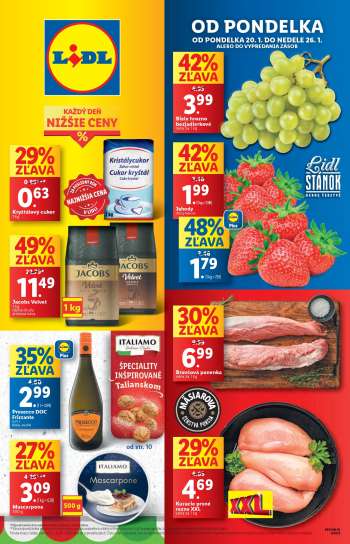 Leták Lidl - 20.1.2025 - 26.1.2025.