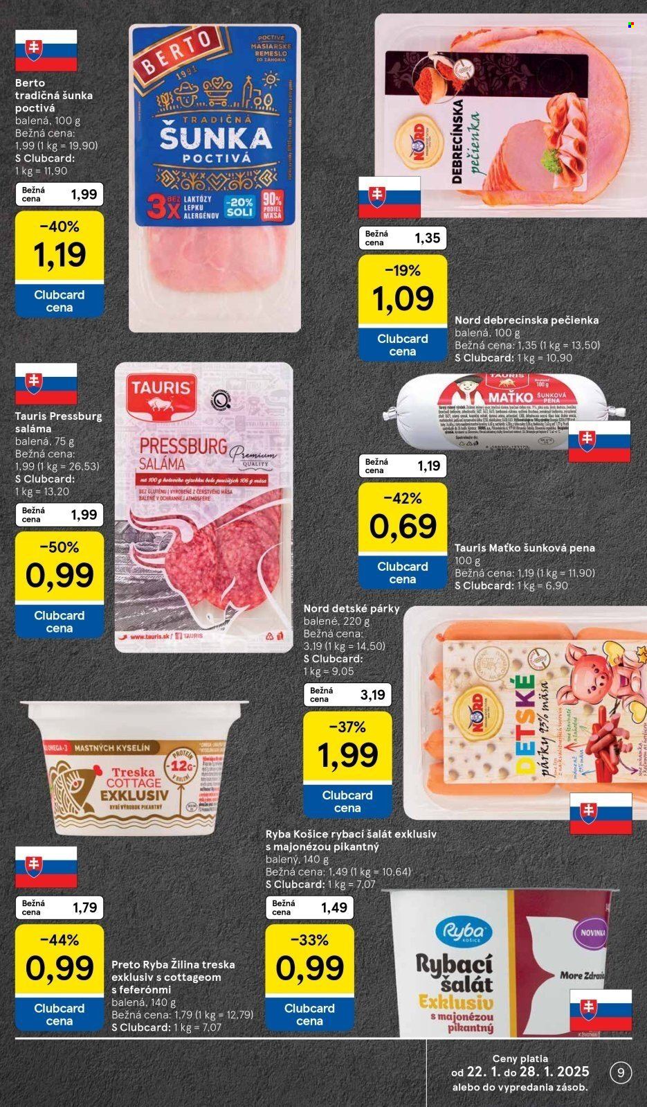 Leták TESCO supermarket - 22.1.2025 - 28.1.2025. Strana 9