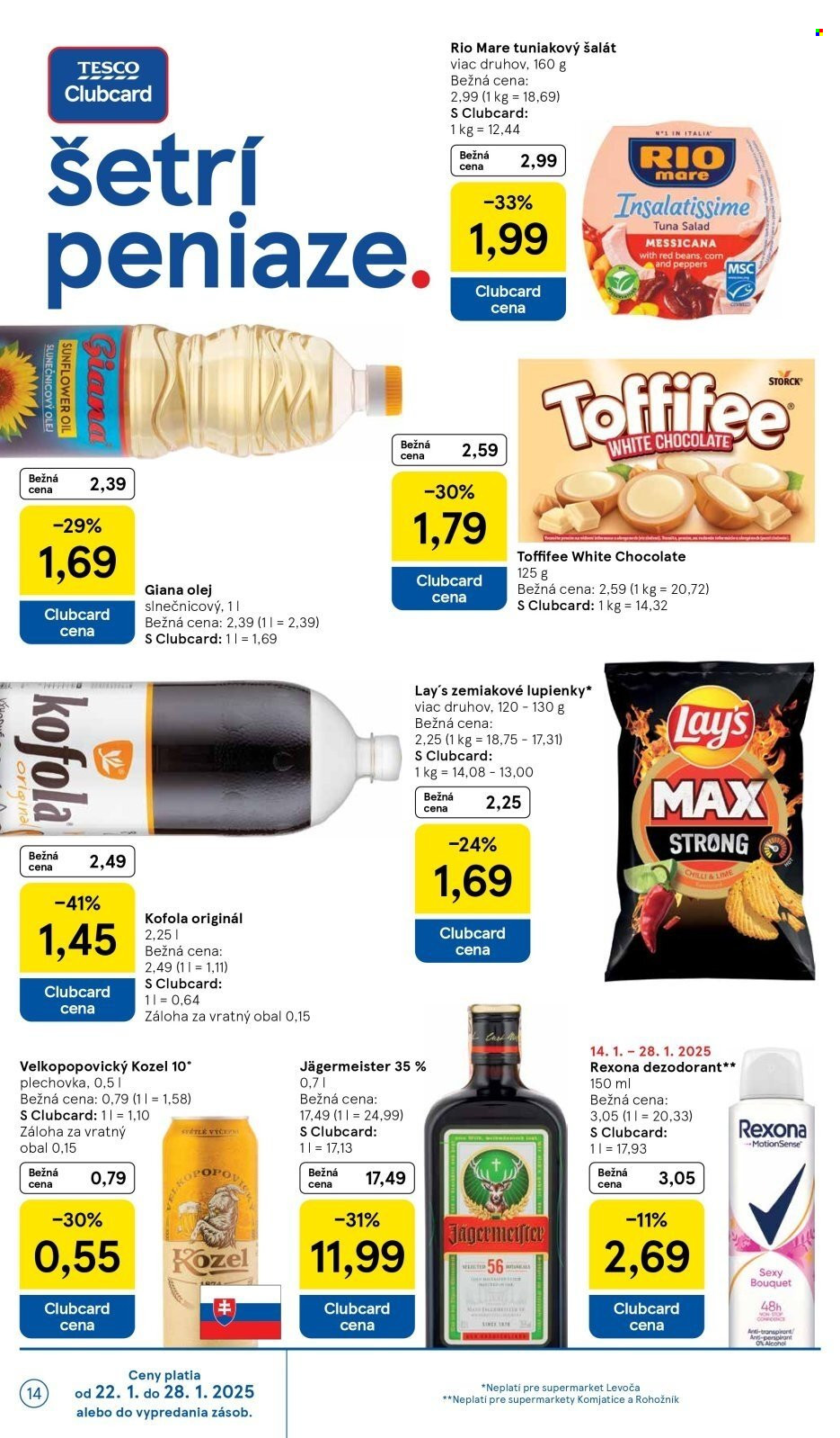Leták TESCO supermarket - 22.1.2025 - 28.1.2025. Strana 14