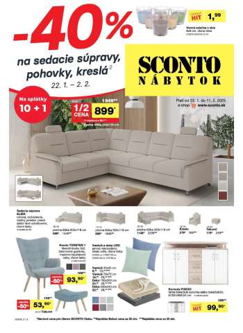Leták Sconto nábytok - 22.1.2025 - 2.2.2025.