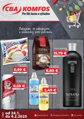 Leták CBA Komfos - 24.1.2025 - 4.2.2025.