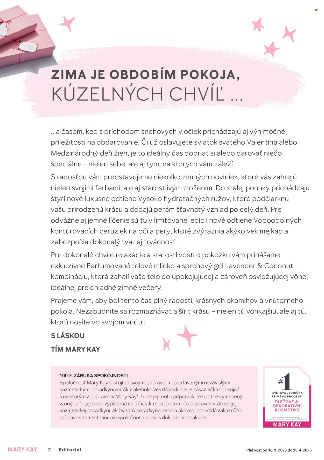 Leták Mary Kay. Strana 2