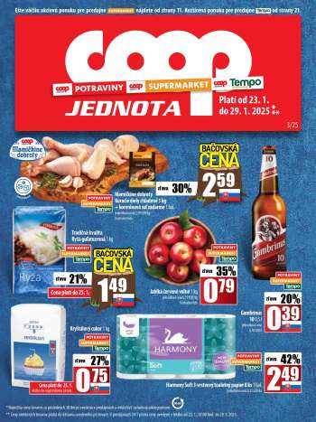 Leták COOP Jednota - 23.1.2025 - 29.1.2025.