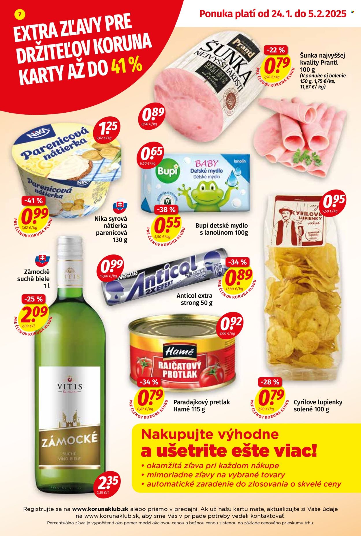 Leták Potraviny KORUNA - 24.1.2025 - 5.2.2025. Strana 7