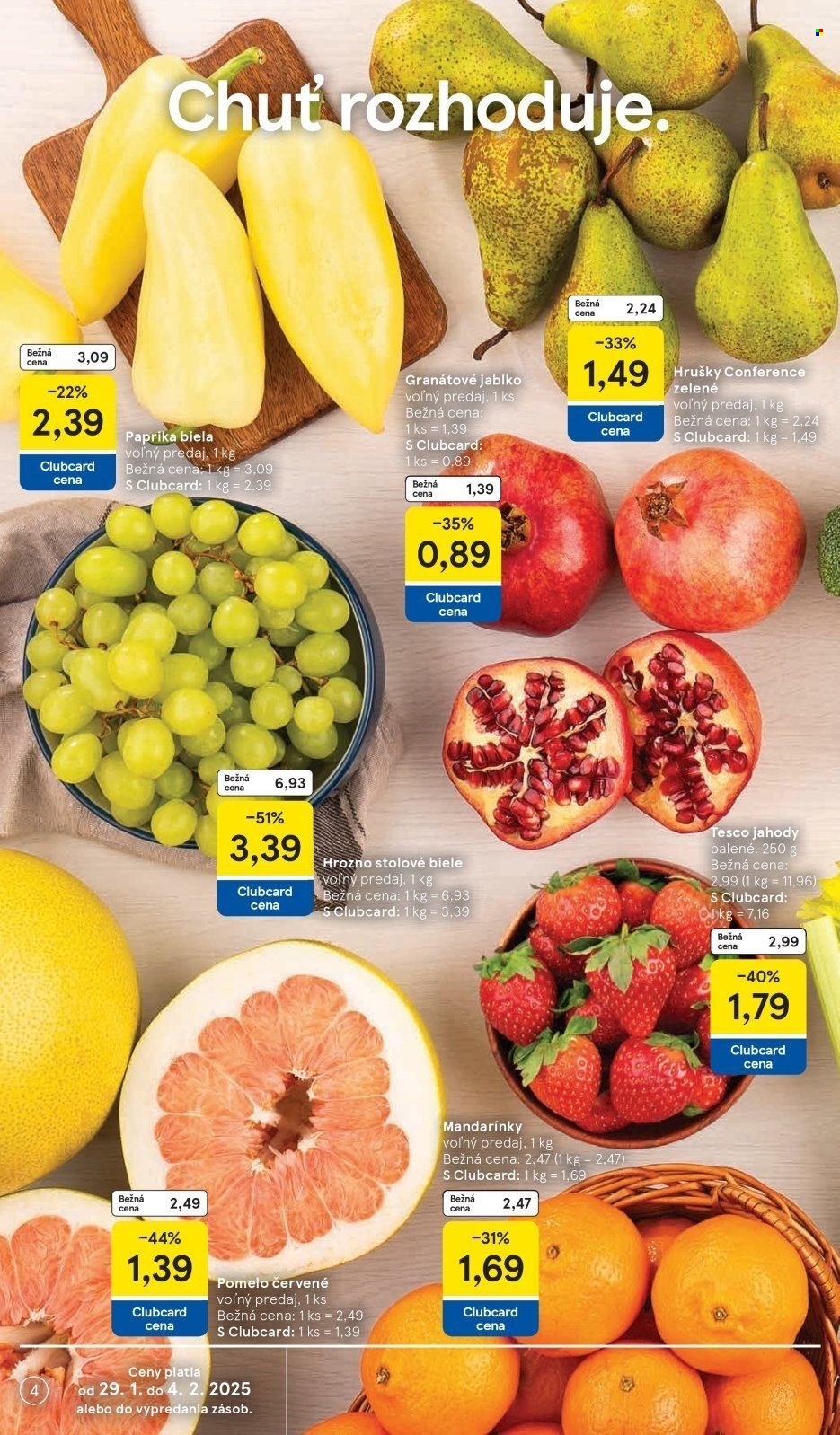 Leták TESCO supermarket - 29.1.2025 - 4.2.2025. Strana 4