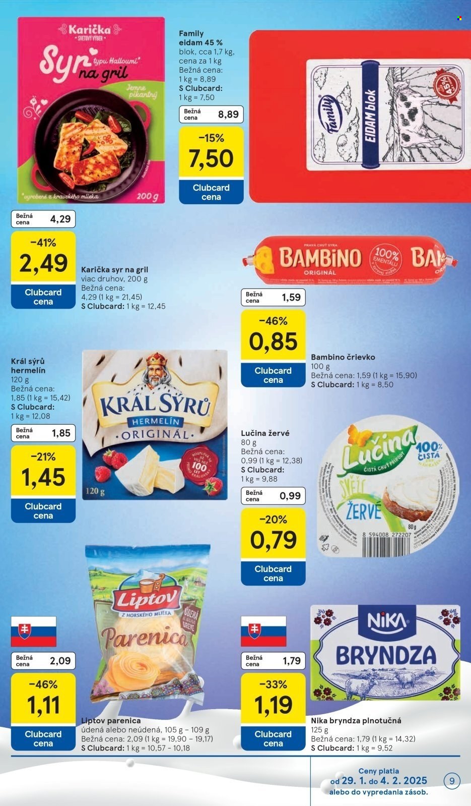 Leták TESCO supermarket - 29.1.2025 - 4.2.2025. Strana 9