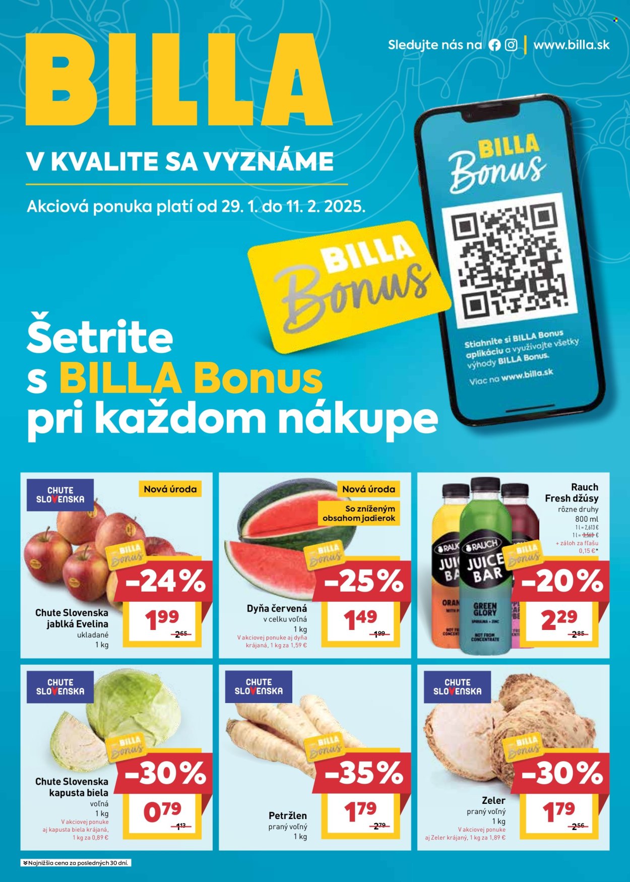 Leták Billa - 29.1.2025 - 11.2.2025. Strana 1