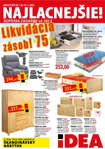Leták IDEA nábytok - 1.2.2025 - 14.2.2025.