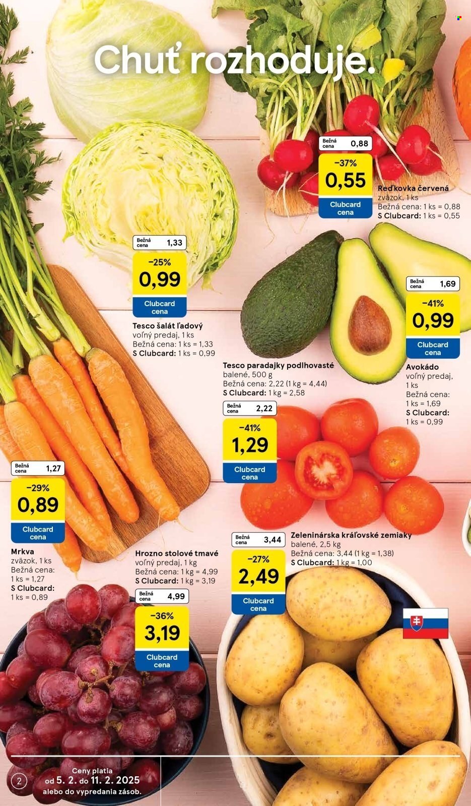 Leták TESCO supermarket - 5.2.2025 - 11.2.2025. Strana 2