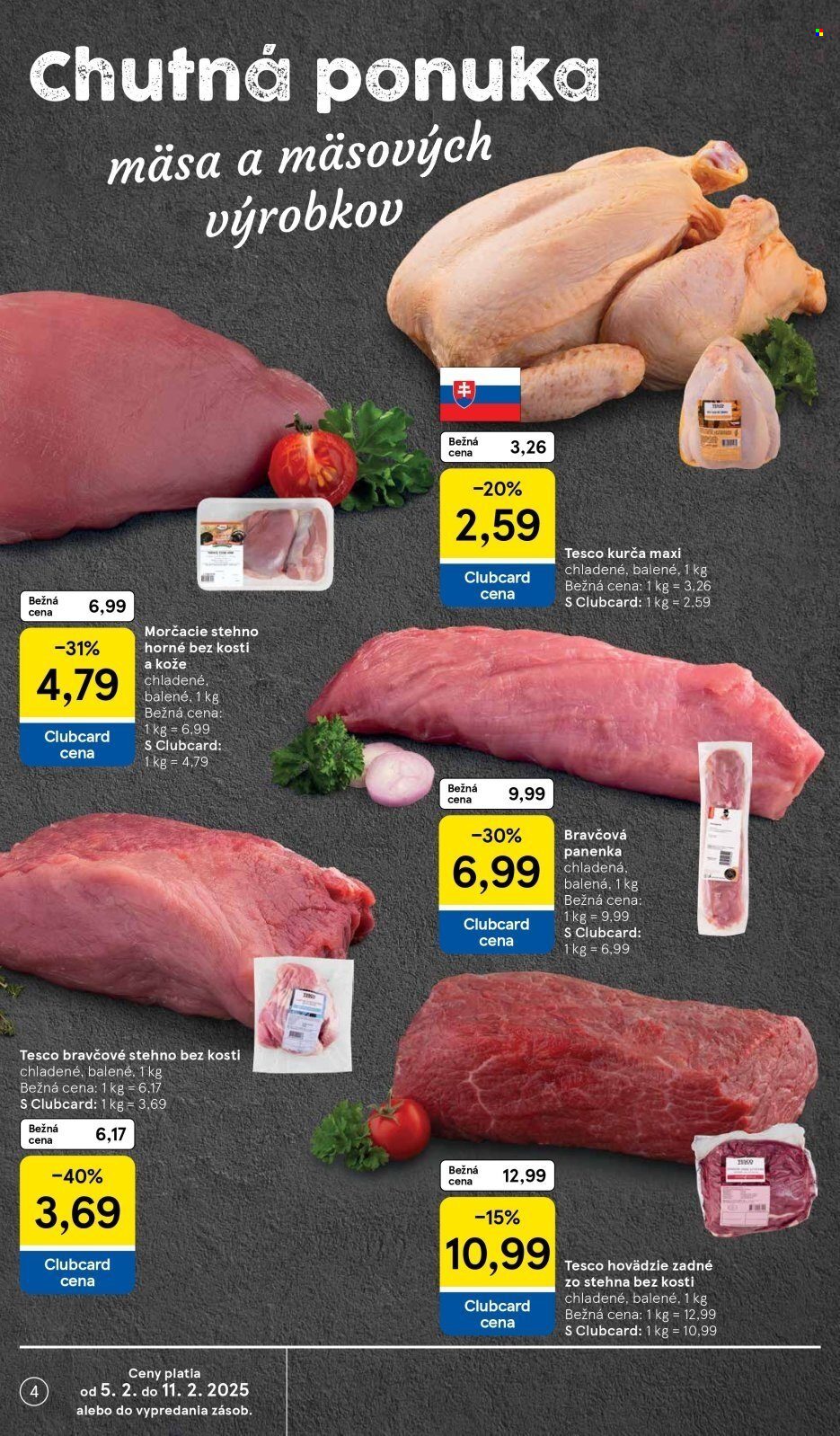 Leták TESCO supermarket - 5.2.2025 - 11.2.2025. Strana 4