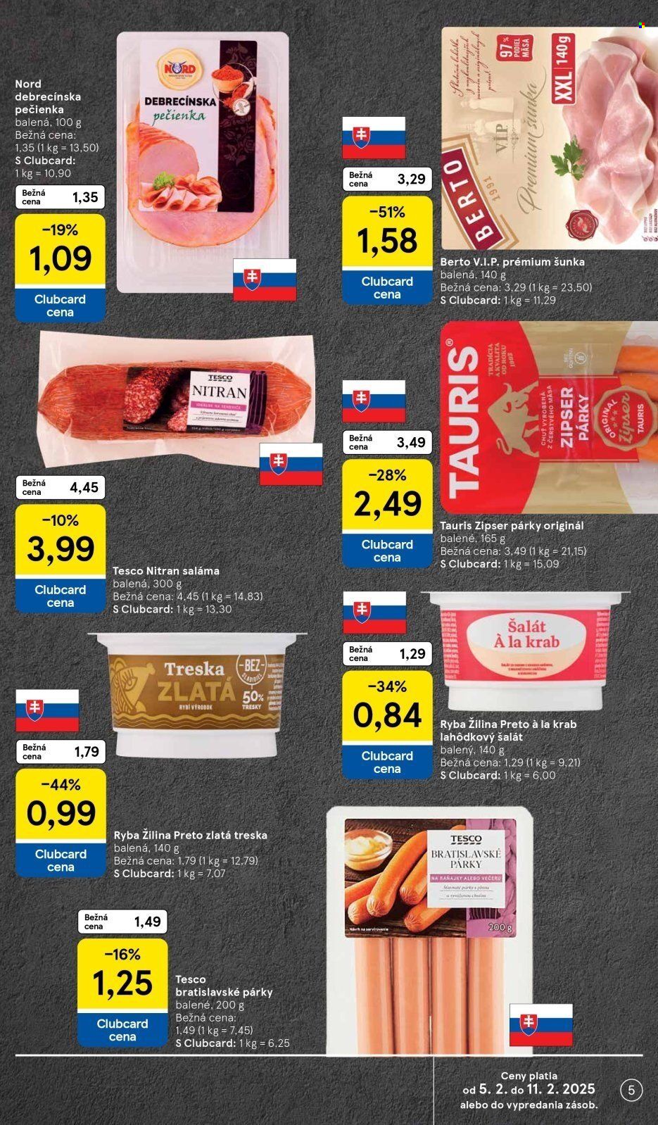 Leták TESCO supermarket - 5.2.2025 - 11.2.2025. Strana 5