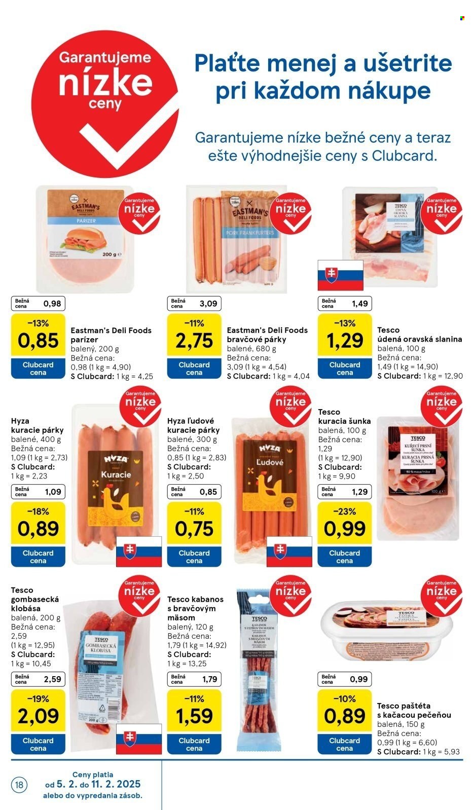 Leták TESCO supermarket - 5.2.2025 - 11.2.2025. Strana 18