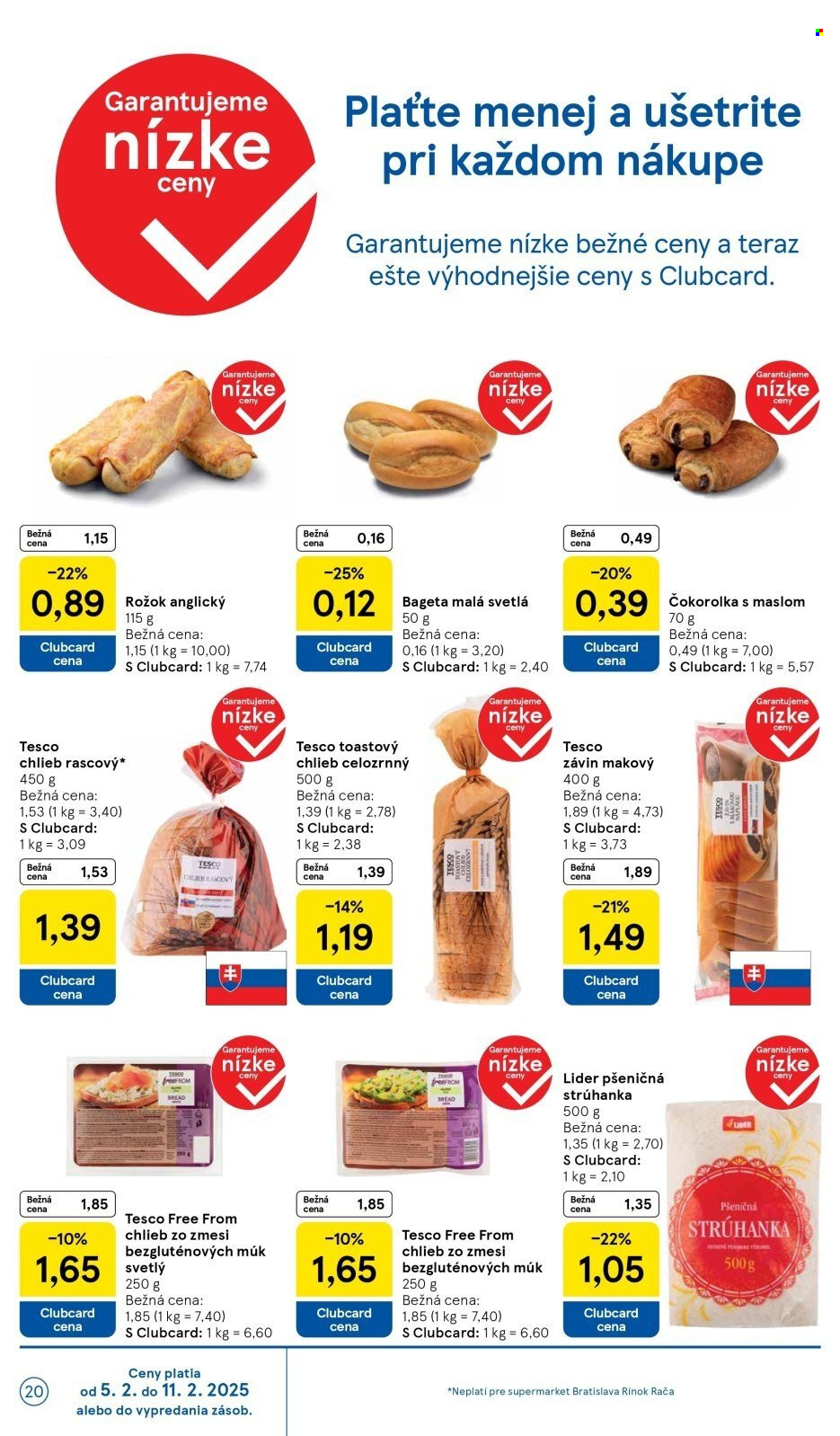 Leták TESCO supermarket - 5.2.2025 - 11.2.2025. Strana 20