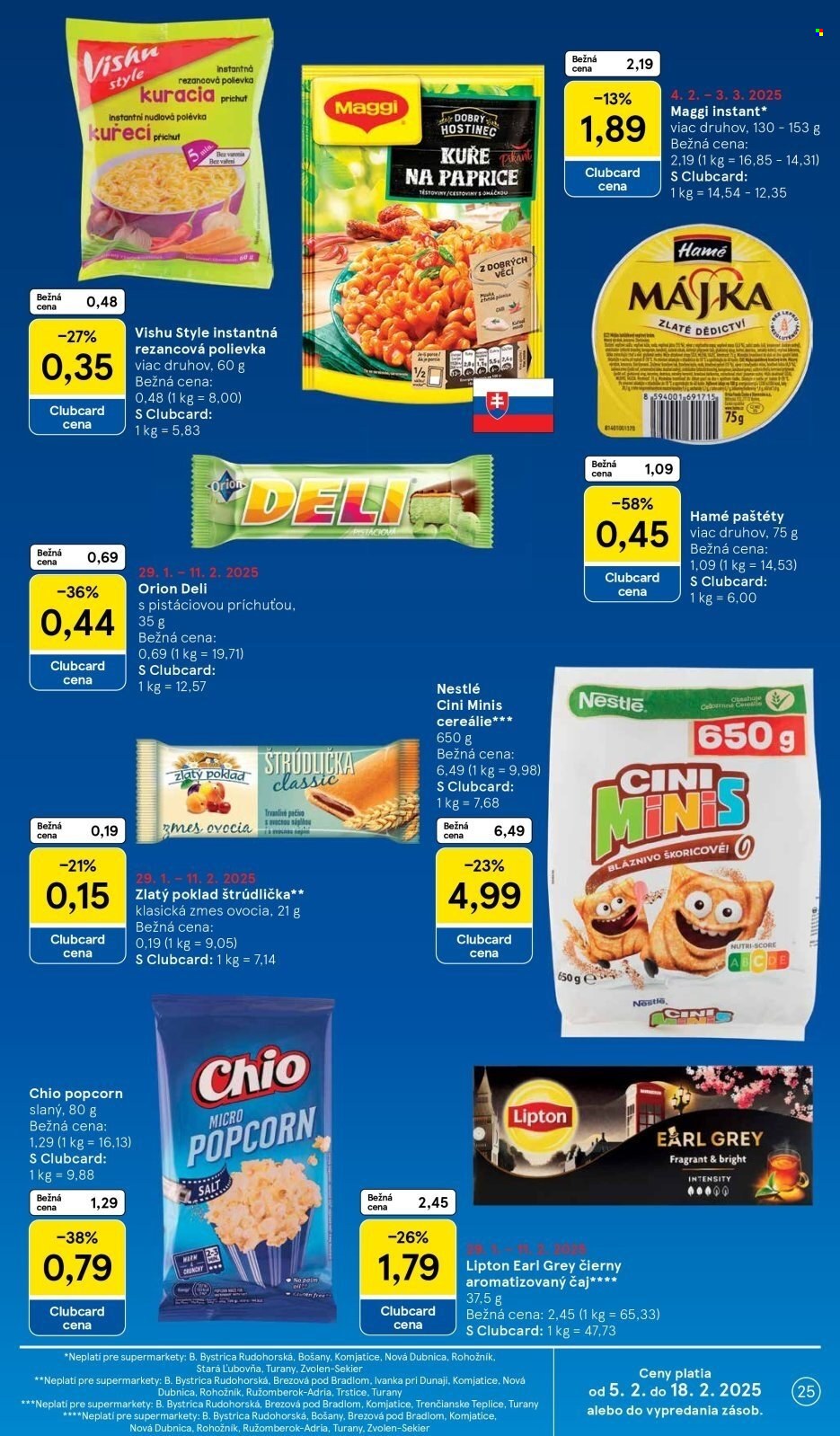 Leták TESCO supermarket - 5.2.2025 - 11.2.2025. Strana 25