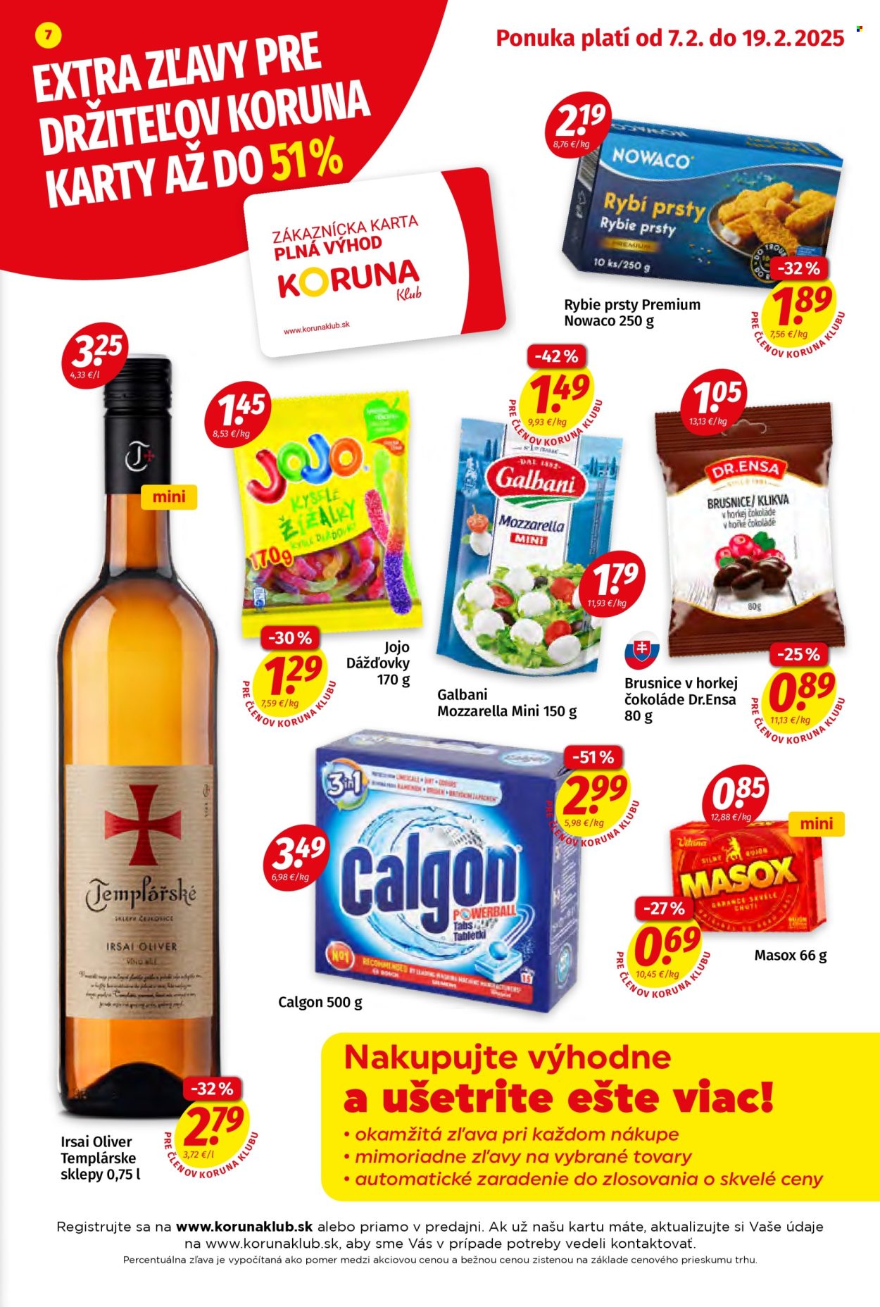 Leták Potraviny KORUNA - 7.2.2025 - 19.2.2025. Strana 7