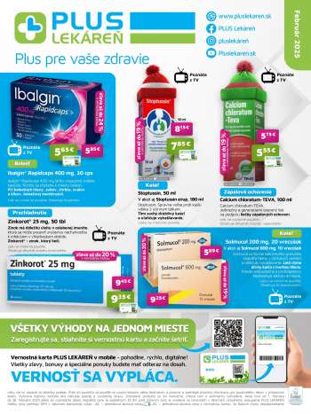 Leták Plus lekáreň - 1.2.2025 - 28.2.2025.