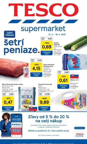 Leták TESCO supermarket - 12.2.2025 - 18.2.2025.