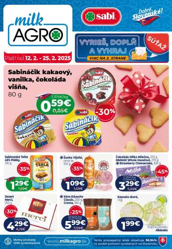 Leták Milk AGRO - 12.2.2025 - 25.2.2025.