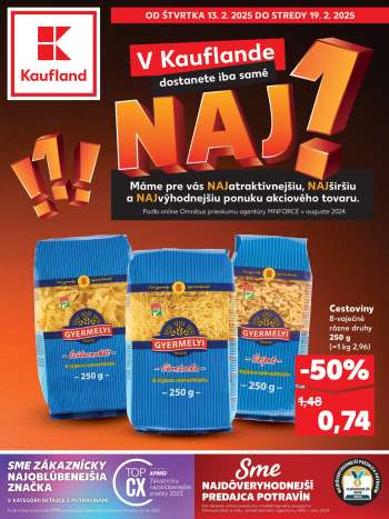 Leták Kaufland - 13.2.2025 - 19.2.2025.