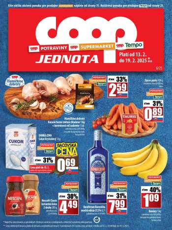 Leták COOP Jednota - 13.2.2025 - 19.2.2025.