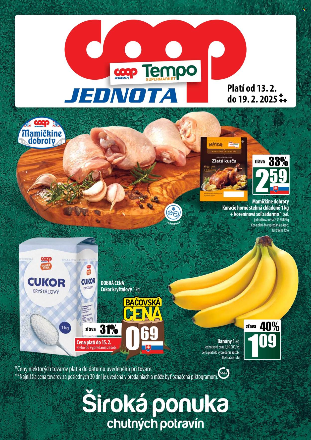 Leták COOP Jednota - 13.2.2025 - 19.2.2025. Strana 1