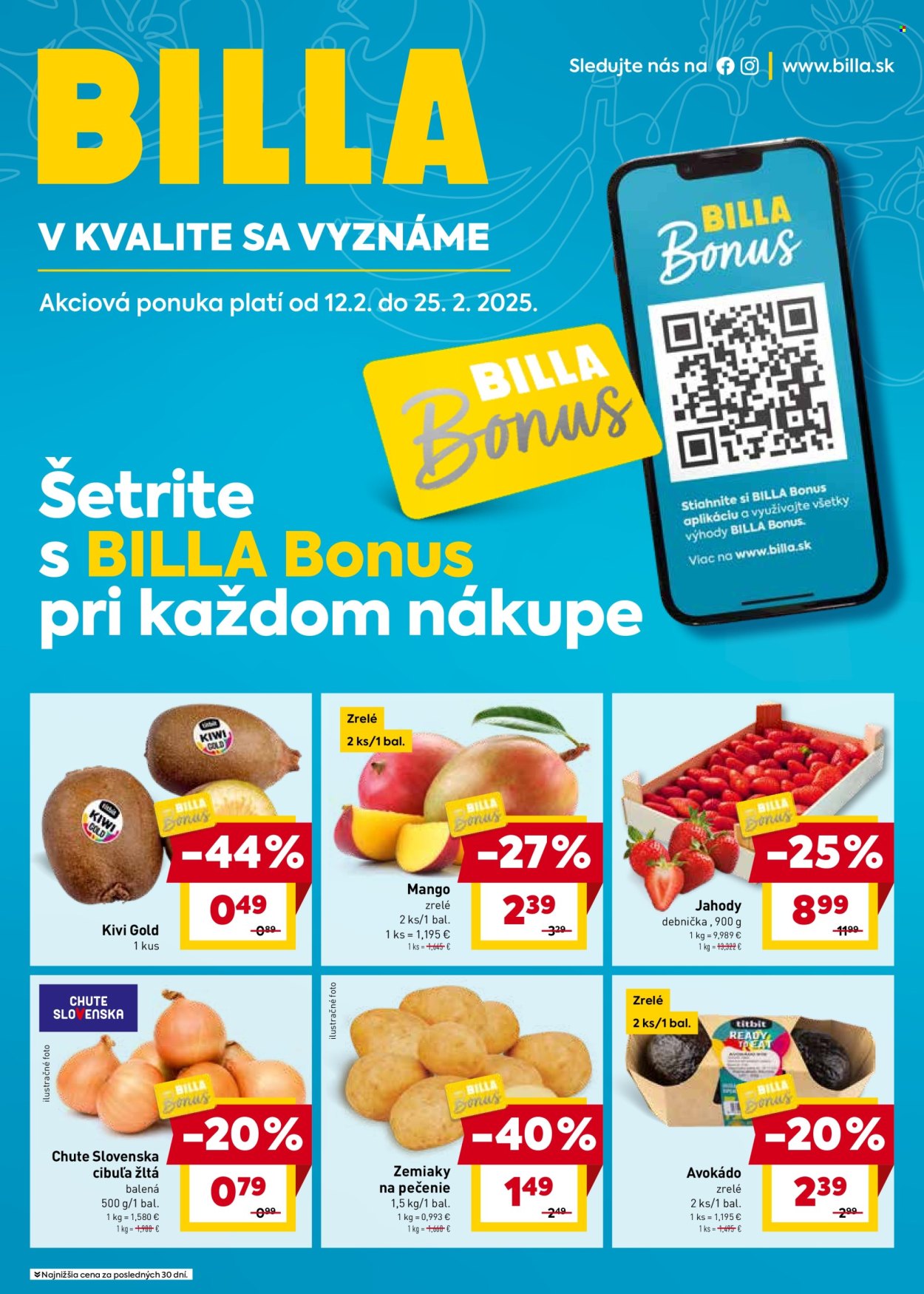 Leták Billa - 12.2.2025 - 25.2.2025. Strana 1