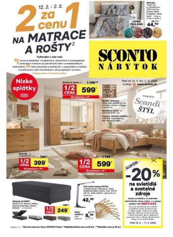 Leták Sconto nábytok - 12.2.2025 - 2.3.2025.