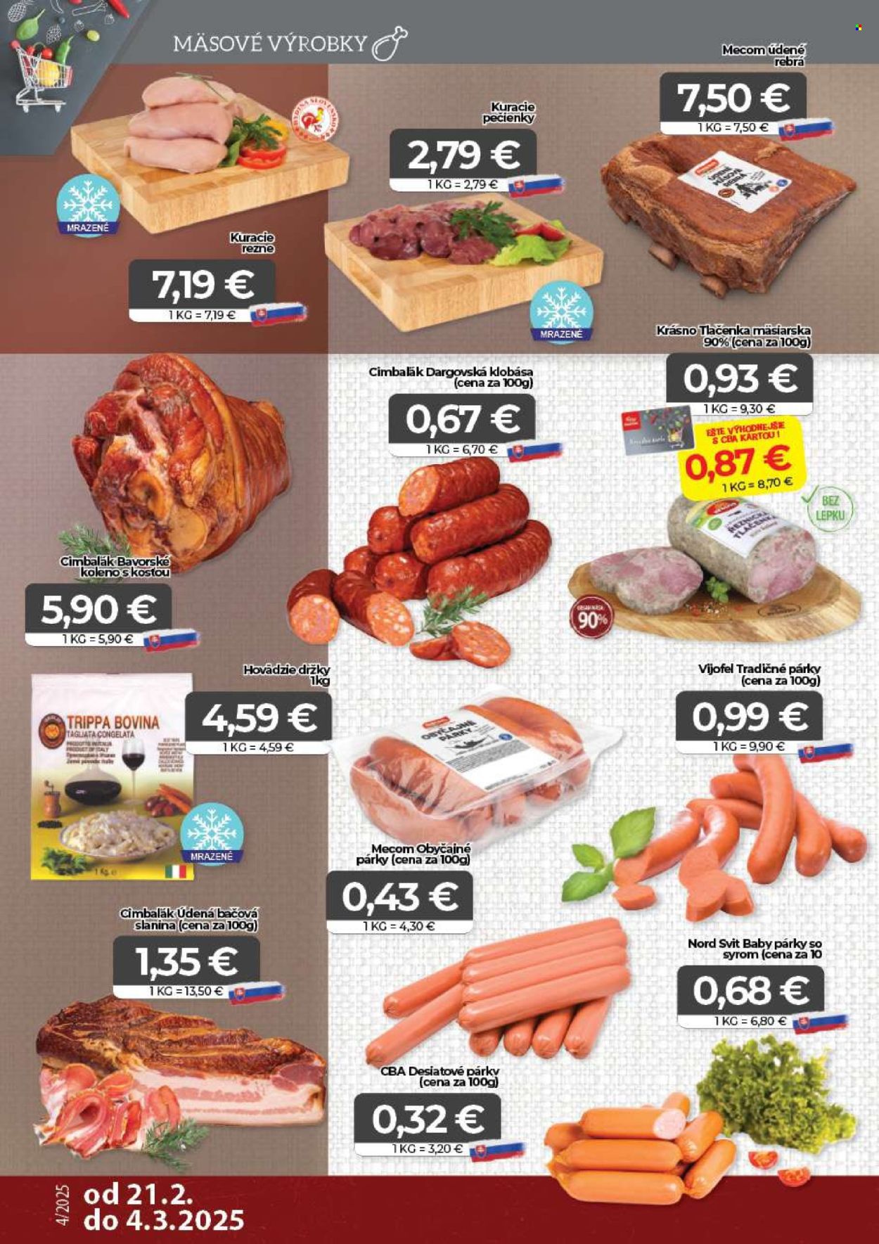 Leták CBA Komfos - 21.2.2025 - 4.3.2025. Strana 2