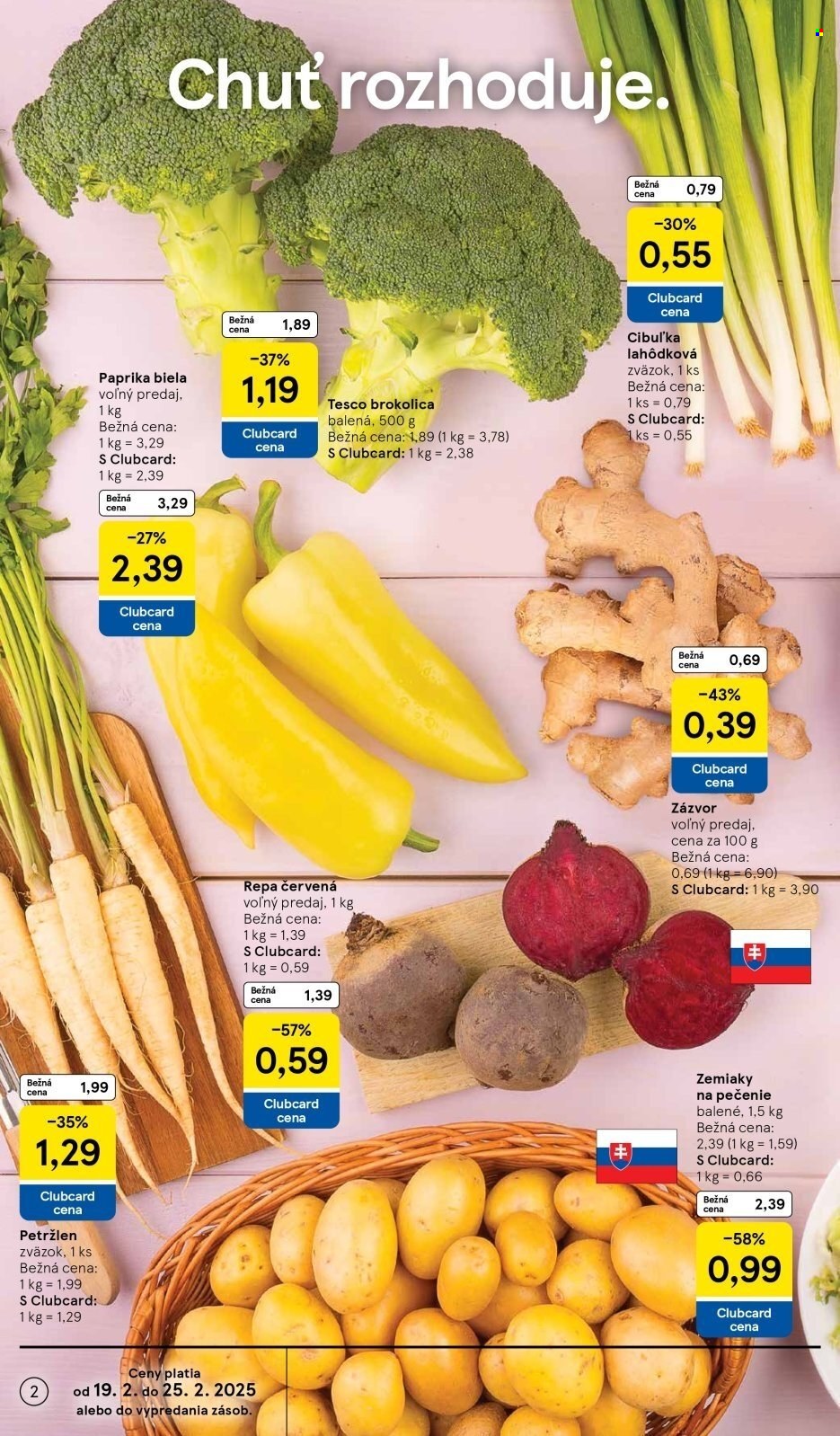 Leták TESCO supermarket - 19.2.2025 - 25.2.2025. Strana 2