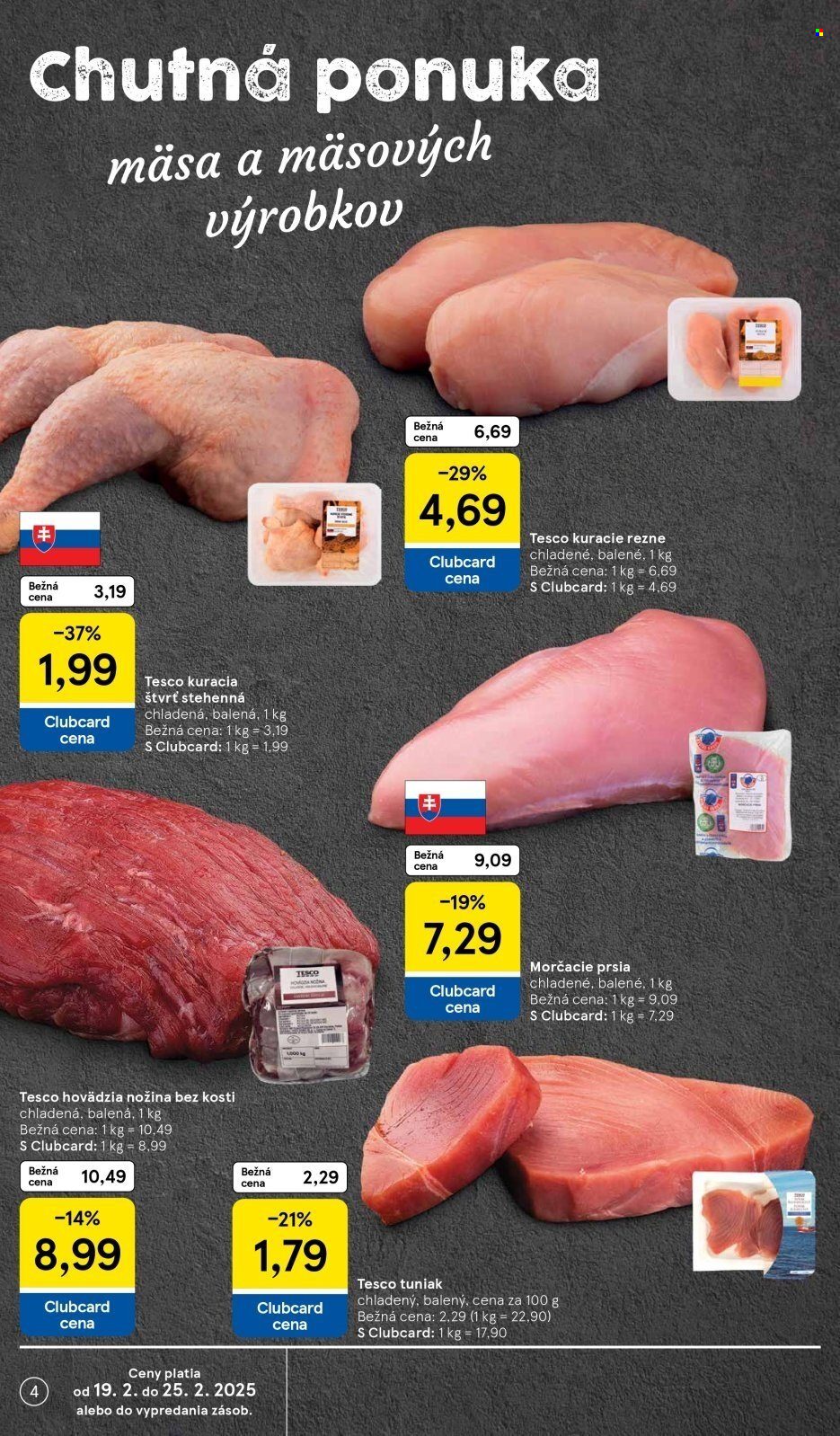 Leták TESCO supermarket - 19.2.2025 - 25.2.2025. Strana 4
