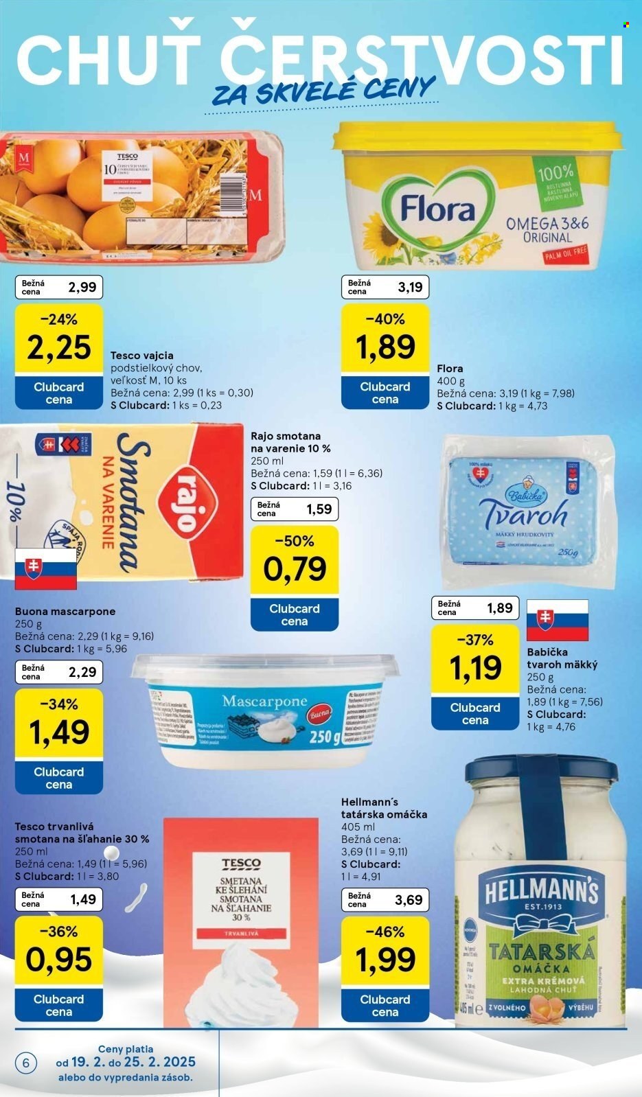 Leták TESCO supermarket - 19.2.2025 - 25.2.2025. Strana 6