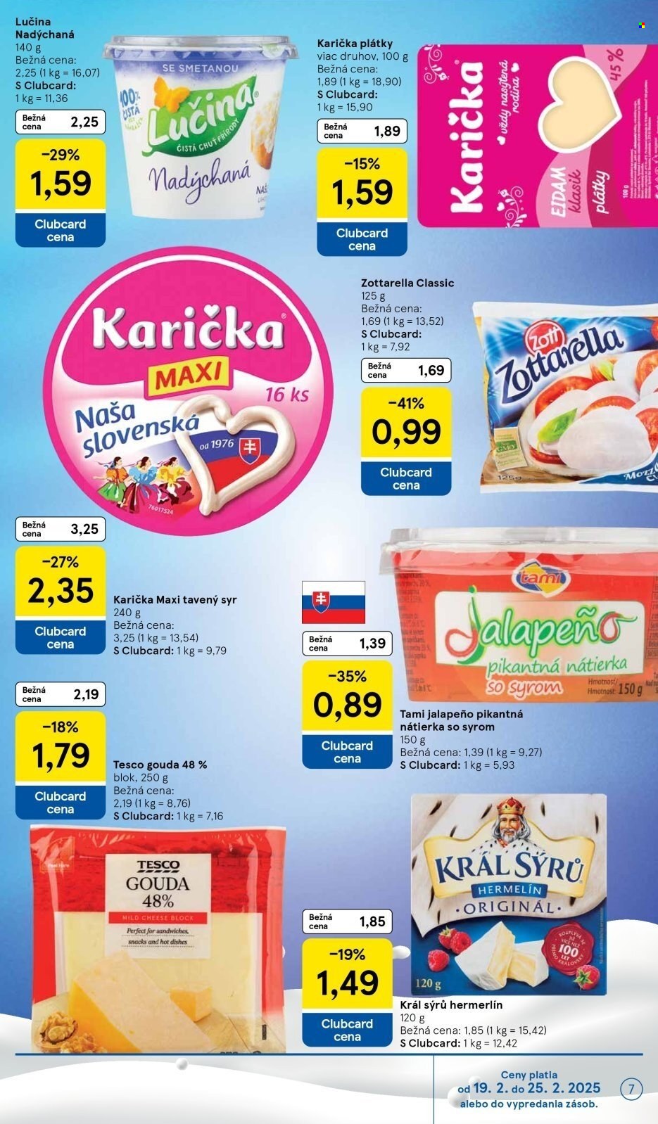 Leták TESCO supermarket - 19.2.2025 - 25.2.2025. Strana 7