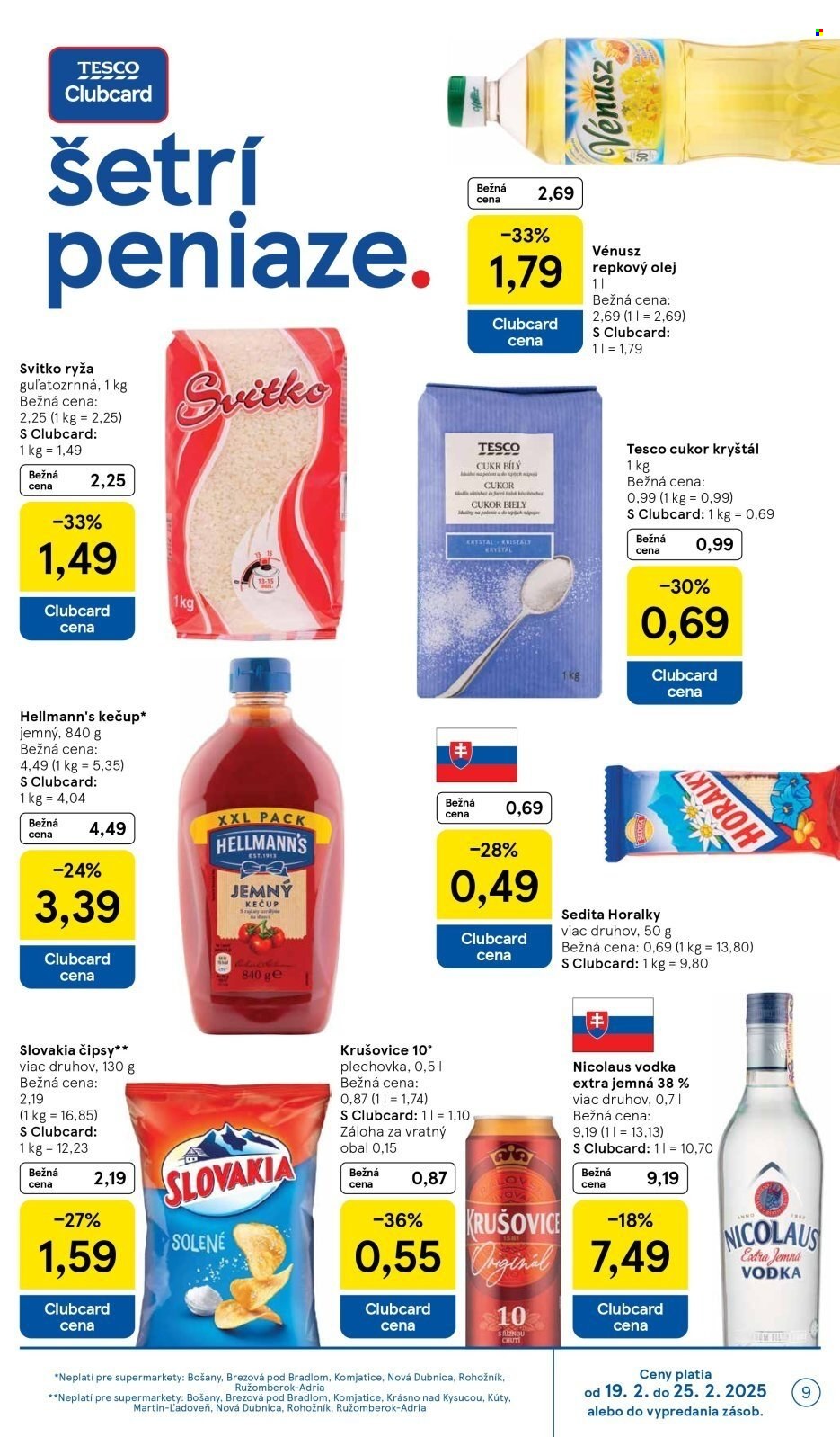 Leták TESCO supermarket - 19.2.2025 - 25.2.2025. Strana 9