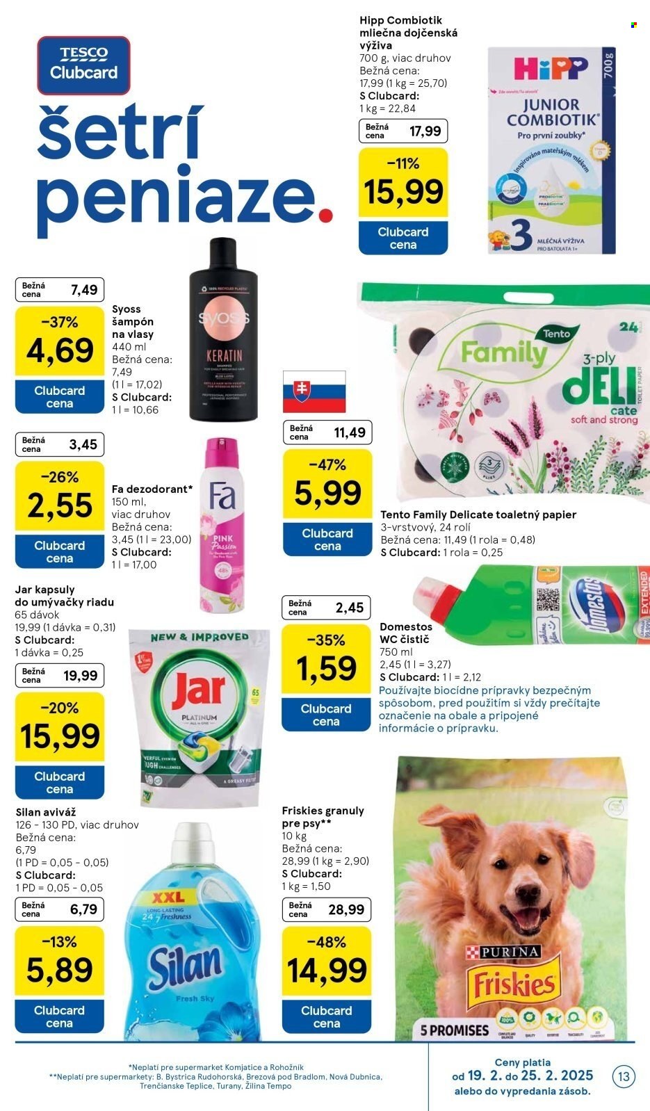 Leták TESCO supermarket - 19.2.2025 - 25.2.2025. Strana 13