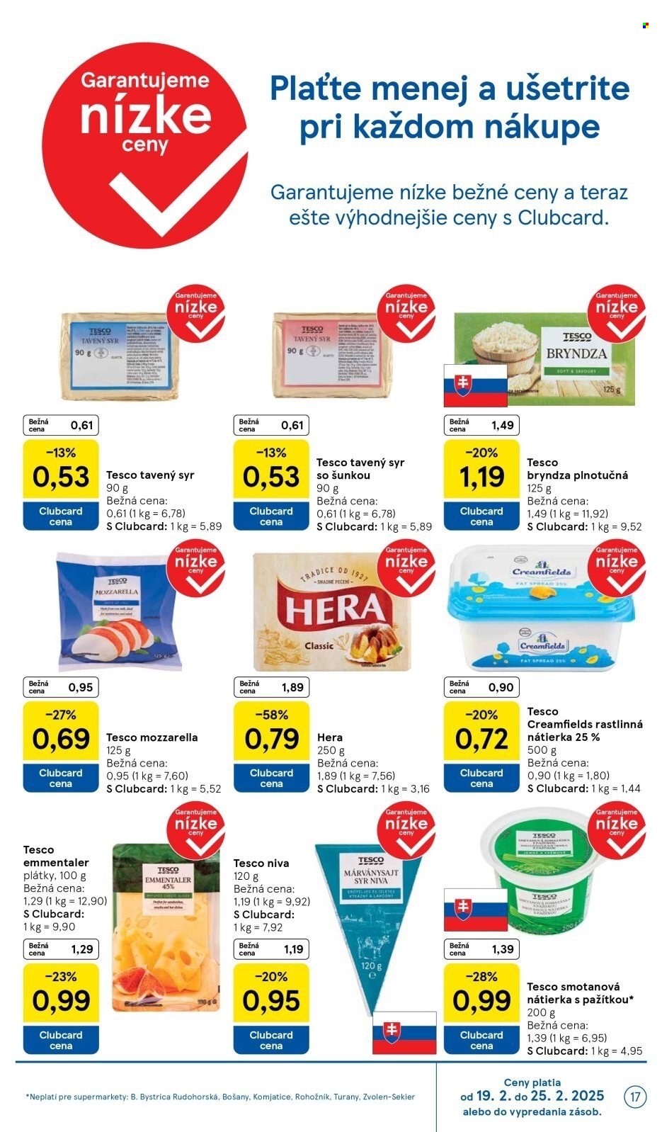 Leták TESCO supermarket - 19.2.2025 - 25.2.2025. Strana 17