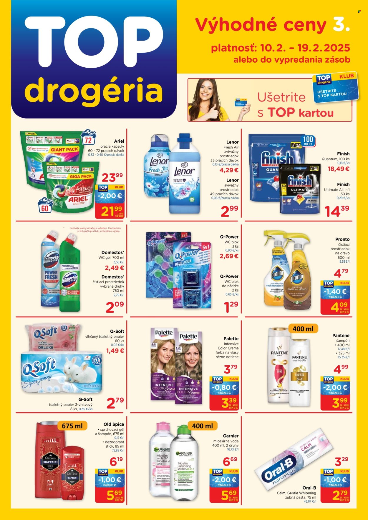 Leták TOP drogéria - 10.2.2025 - 19.2.2025. Strana 1