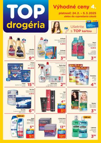 Leták TOP drogéria - 24.2.2025 - 5.3.2025.