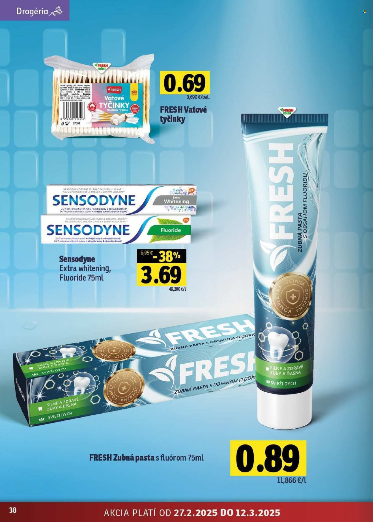 Leták FRESH - 27.2.2025 - 12.3.2025. Strana 38