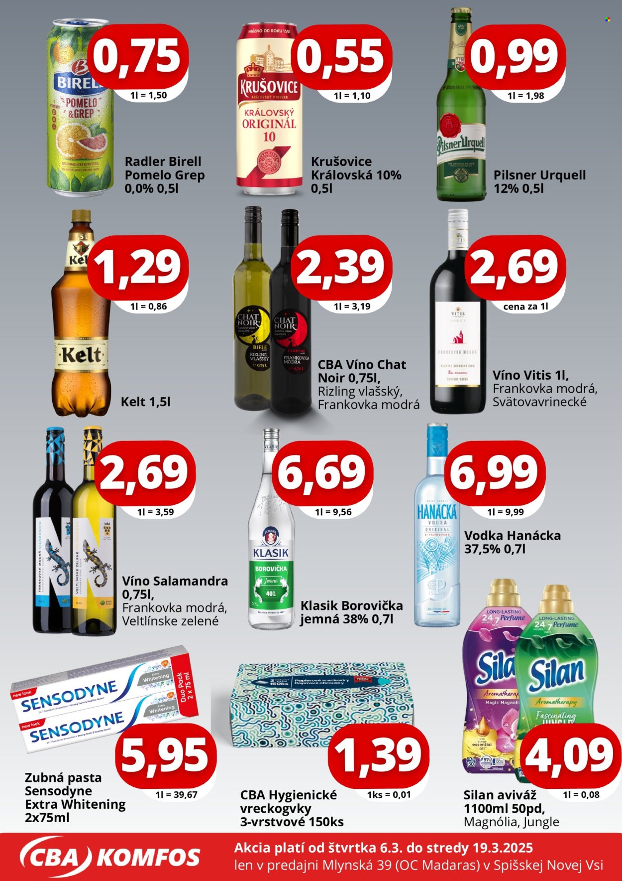 Leták CBA Komfos - 6.3.2025 - 19.3.2025. Strana 4