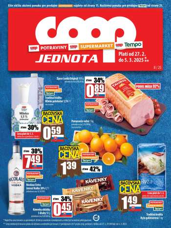 Leták COOP Jednota - 27.2.2025 - 5.3.2025.