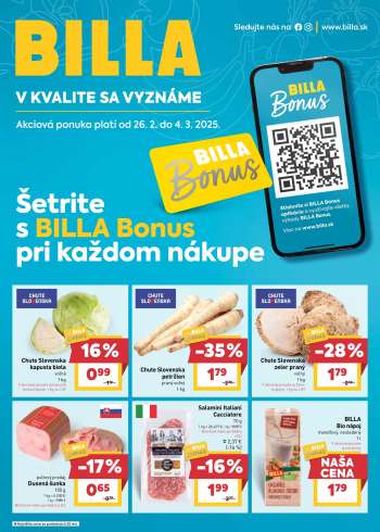 Leták Billa - 26.2.2025 - 4.3.2025.