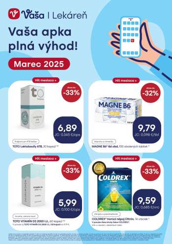 Leták Vaša lekáreň - 1.3.2025 - 31.3.2025.