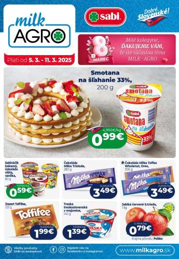 Leták Milk AGRO - 5.3.2025 - 11.3.2025.