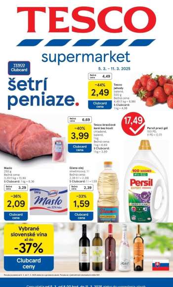 Leták TESCO supermarket - 5.3.2025 - 11.3.2025.