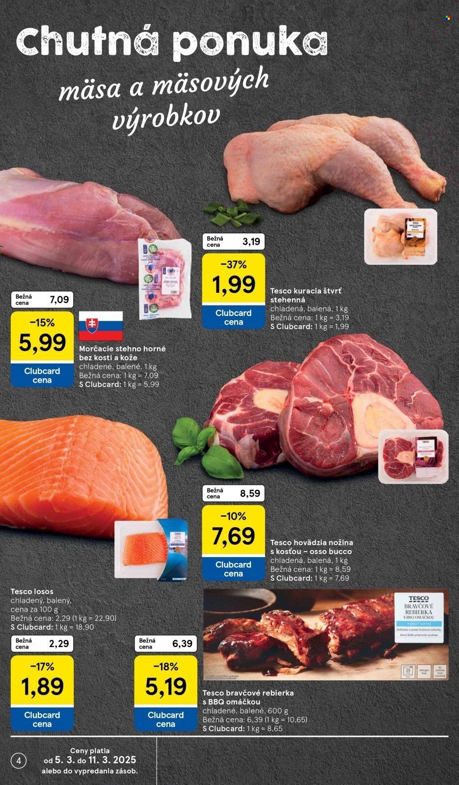Leták TESCO supermarket - 5.3.2025 - 11.3.2025. Strana 4