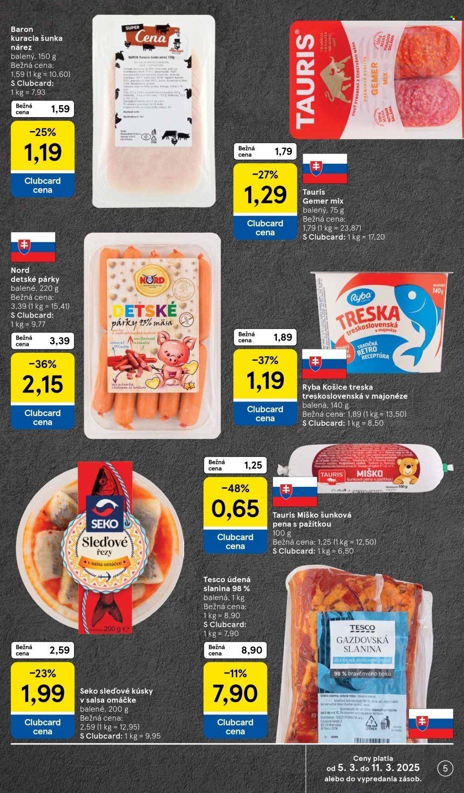 Leták TESCO supermarket - 5.3.2025 - 11.3.2025. Strana 5
