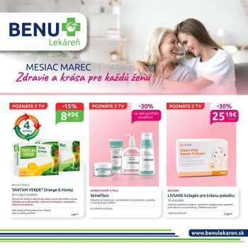 Leták BENU Lekáreň - 1.3.2025 - 31.3.2025.