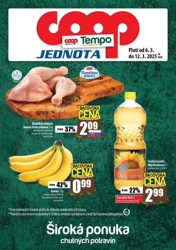 Leták COOP Jednota - 6.3.2025 - 12.3.2025.